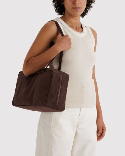 Medium Nylon Bowler Bag Coffee | Baggu Top Pick