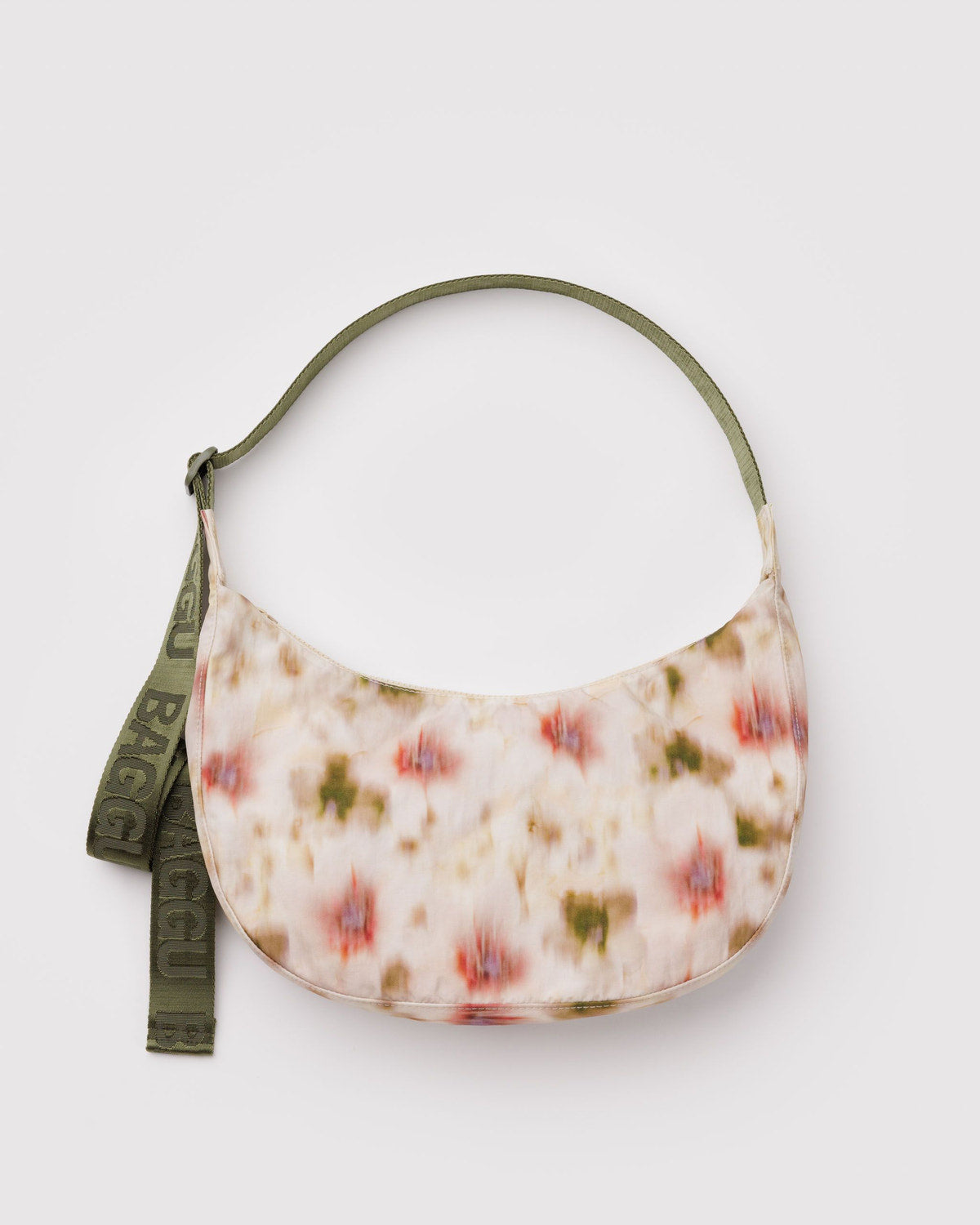 Medium Nylon Crescent Bag Abstract Floral | Baggu Featured