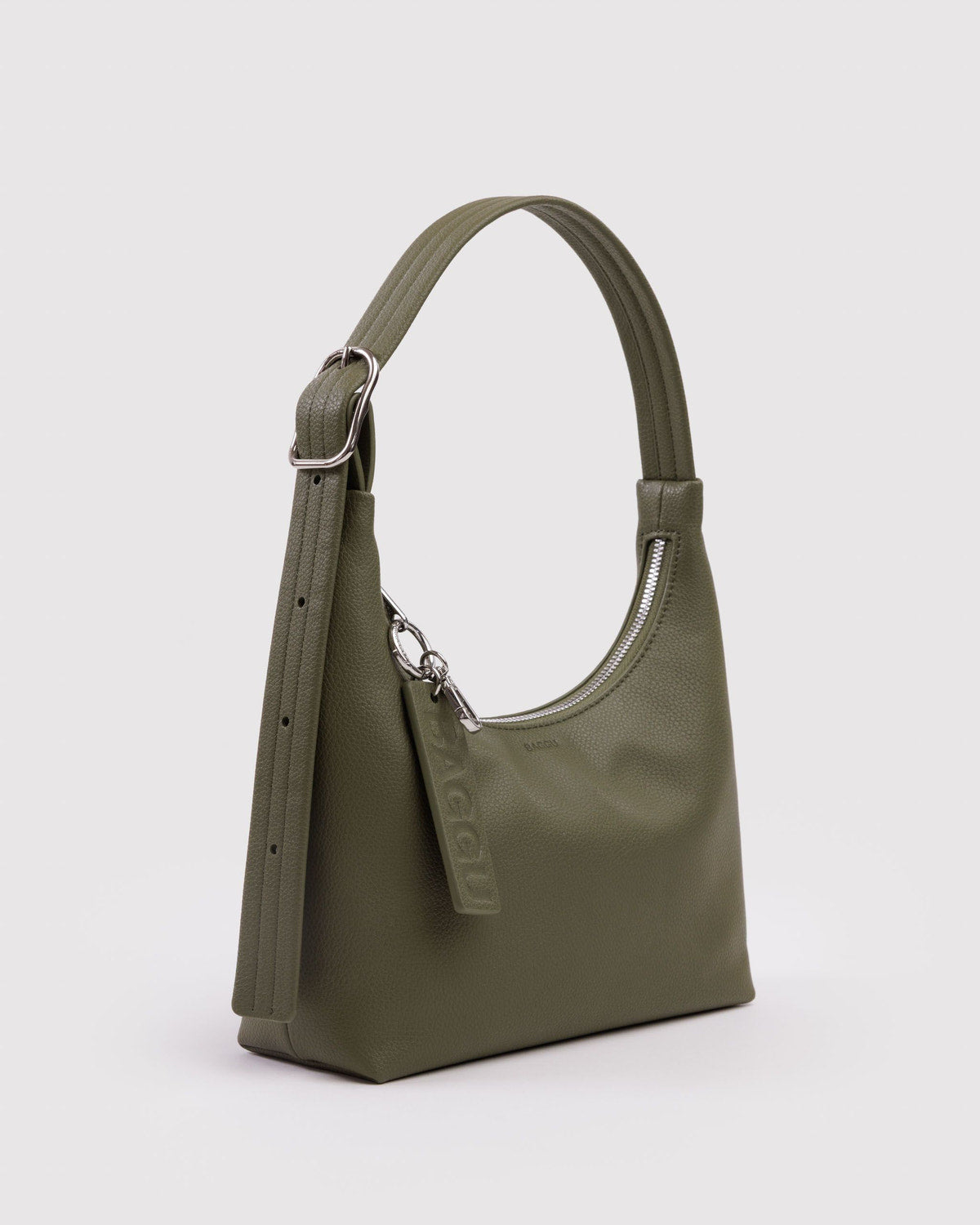 Mini Recycled Leather Shoulder Bag Loden | Baggu Top Pick