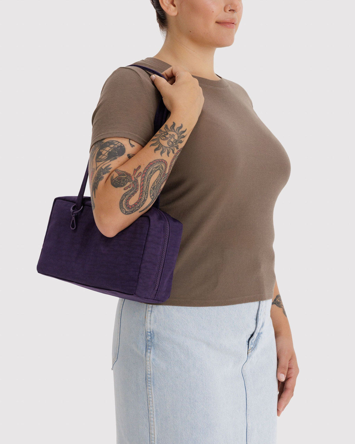 Nylon Bowler Bag Fig | Baggu Popular