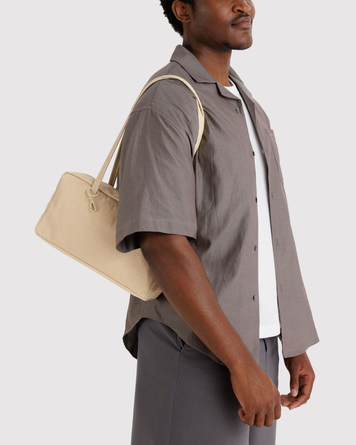 Nylon Bowler Bag Custard | Baggu Latest