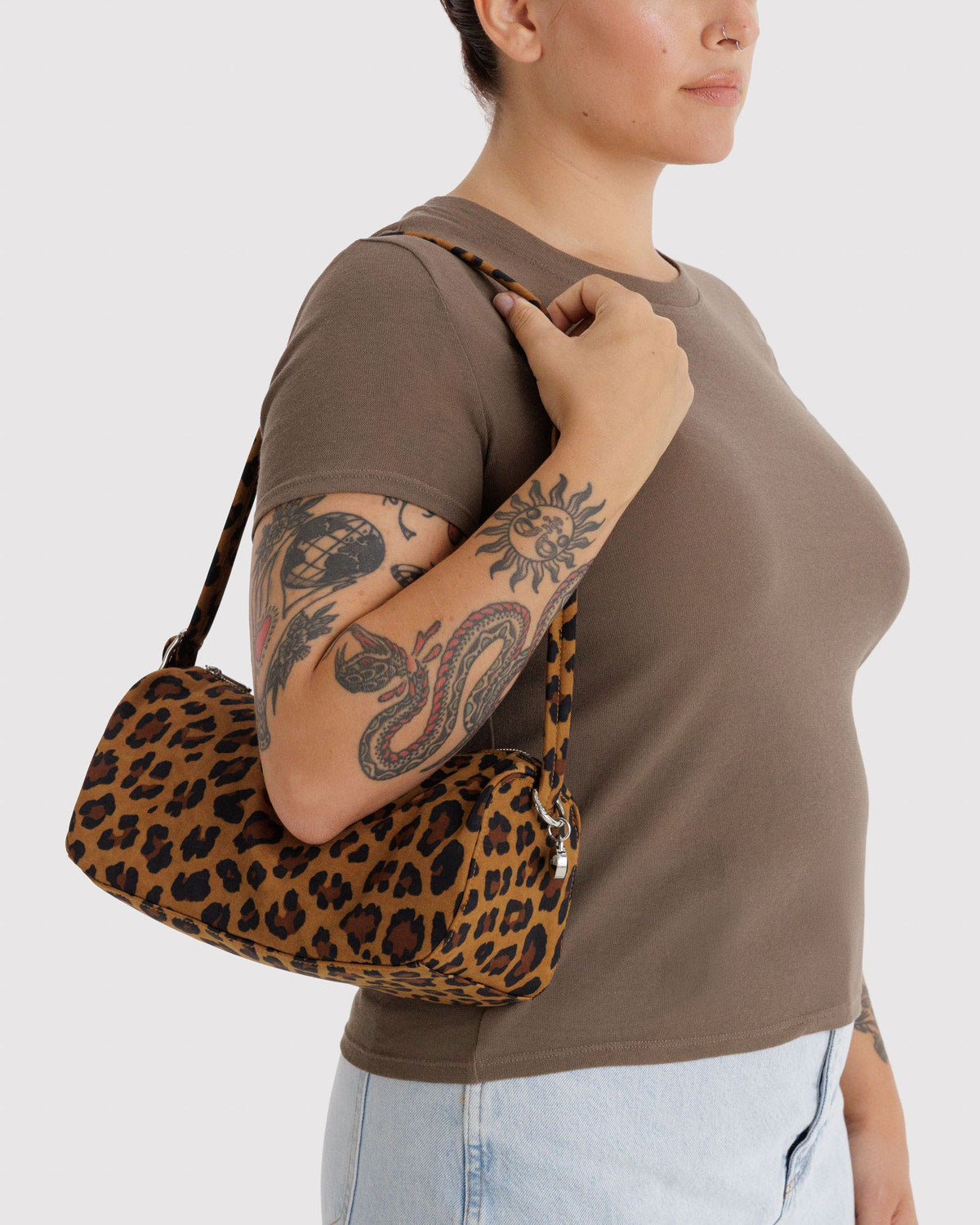 Nylon Loaf Bag Leopard | Baggu Exclusive