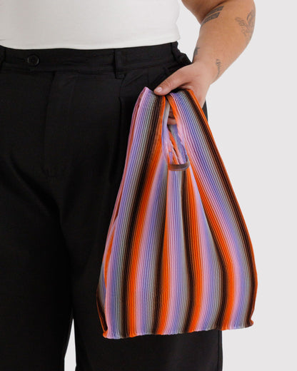 Pleated Baggu Gradient Stripe Poppy & Lilac | Baggu Featured
