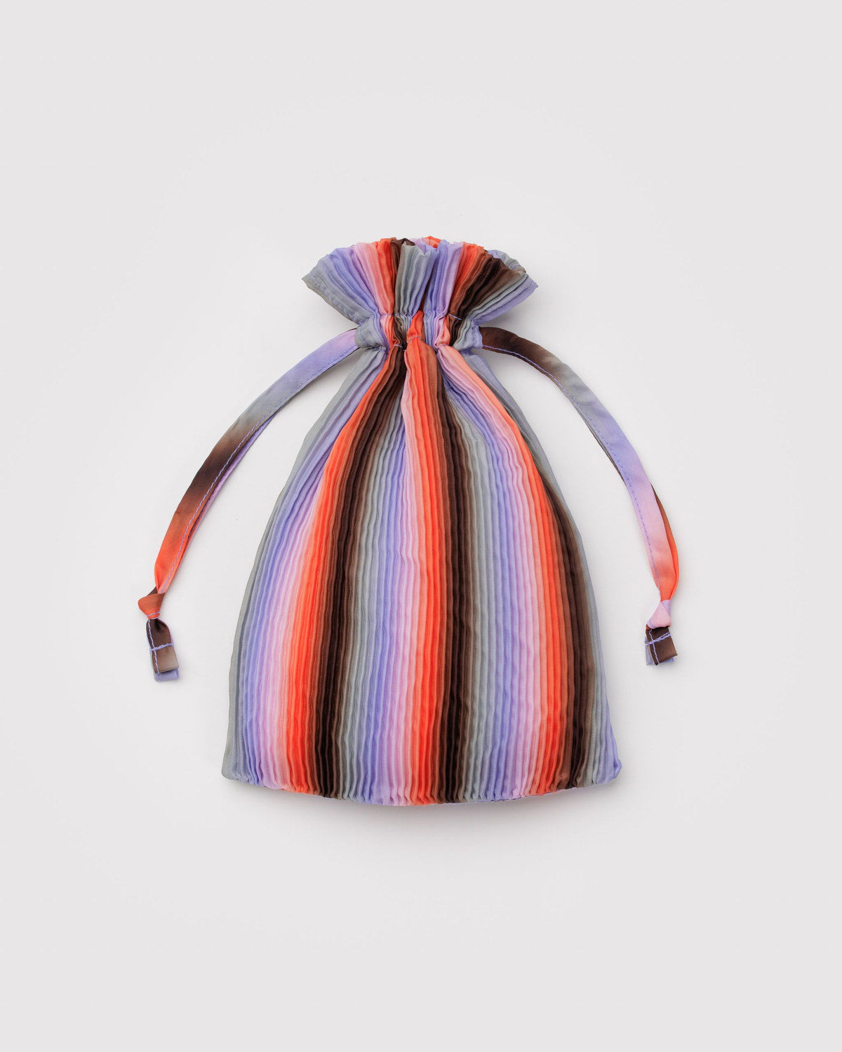 Pleated Baggu Gradient Stripe Poppy & Lilac | Baggu Featured