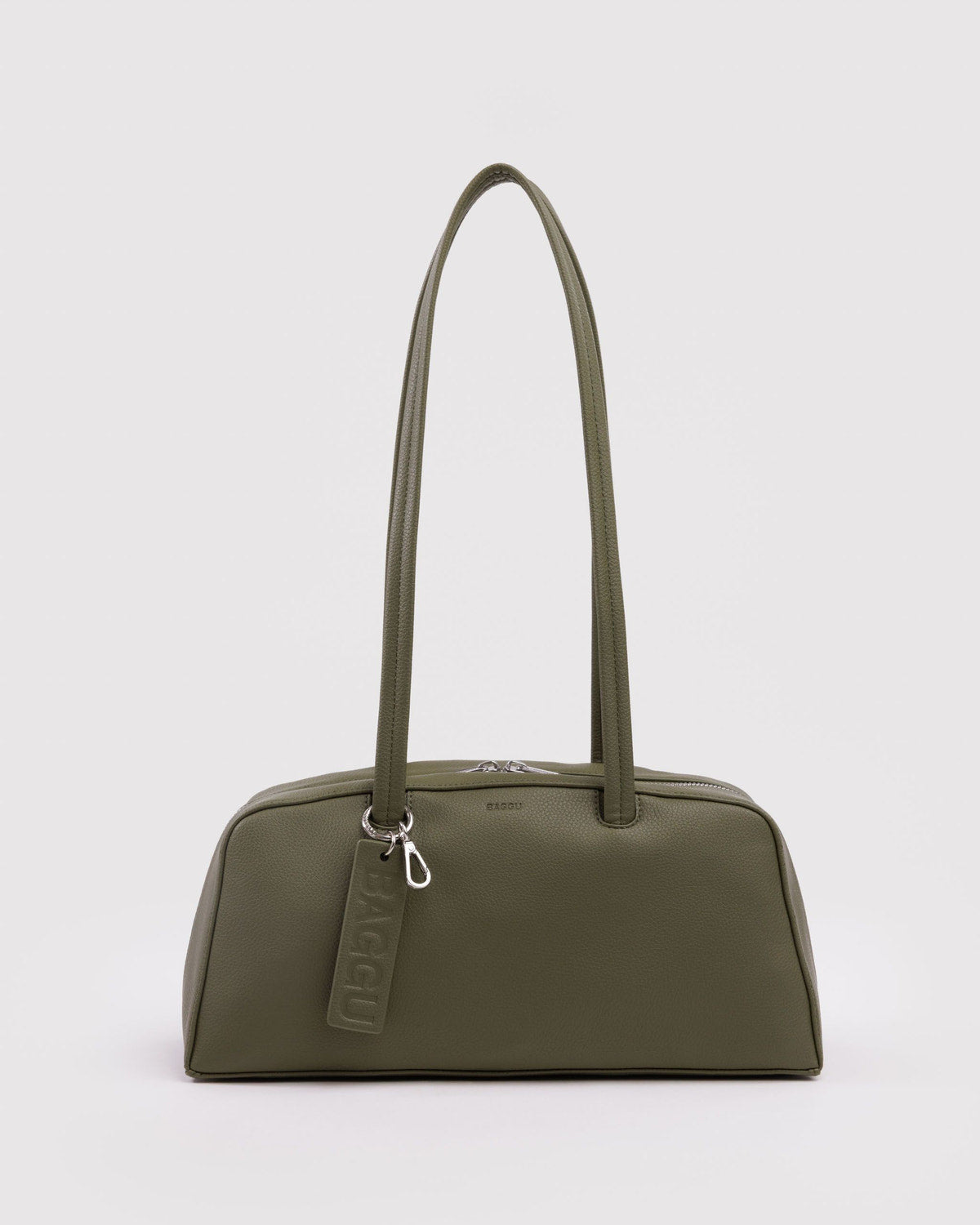 Recycled Leather Bowler Bag Loden | Baggu Featured