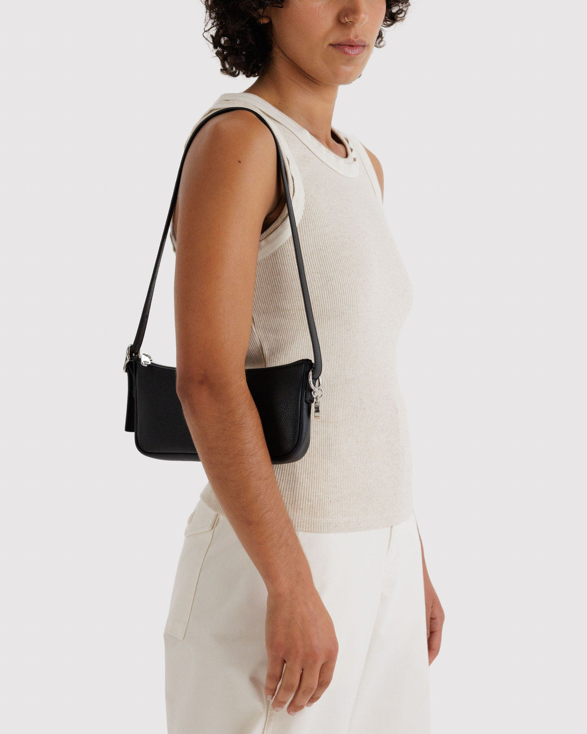 Recycled Leather Pochette Black | Baggu Deals