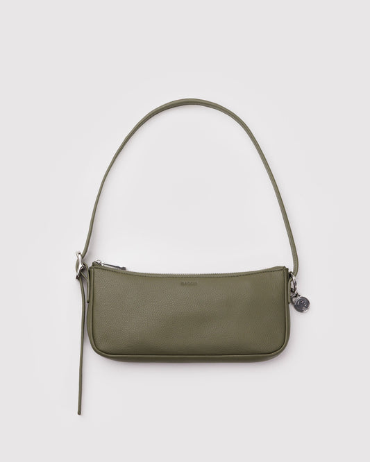 Recycled Leather Pochette Loden | Baggu Best Seller