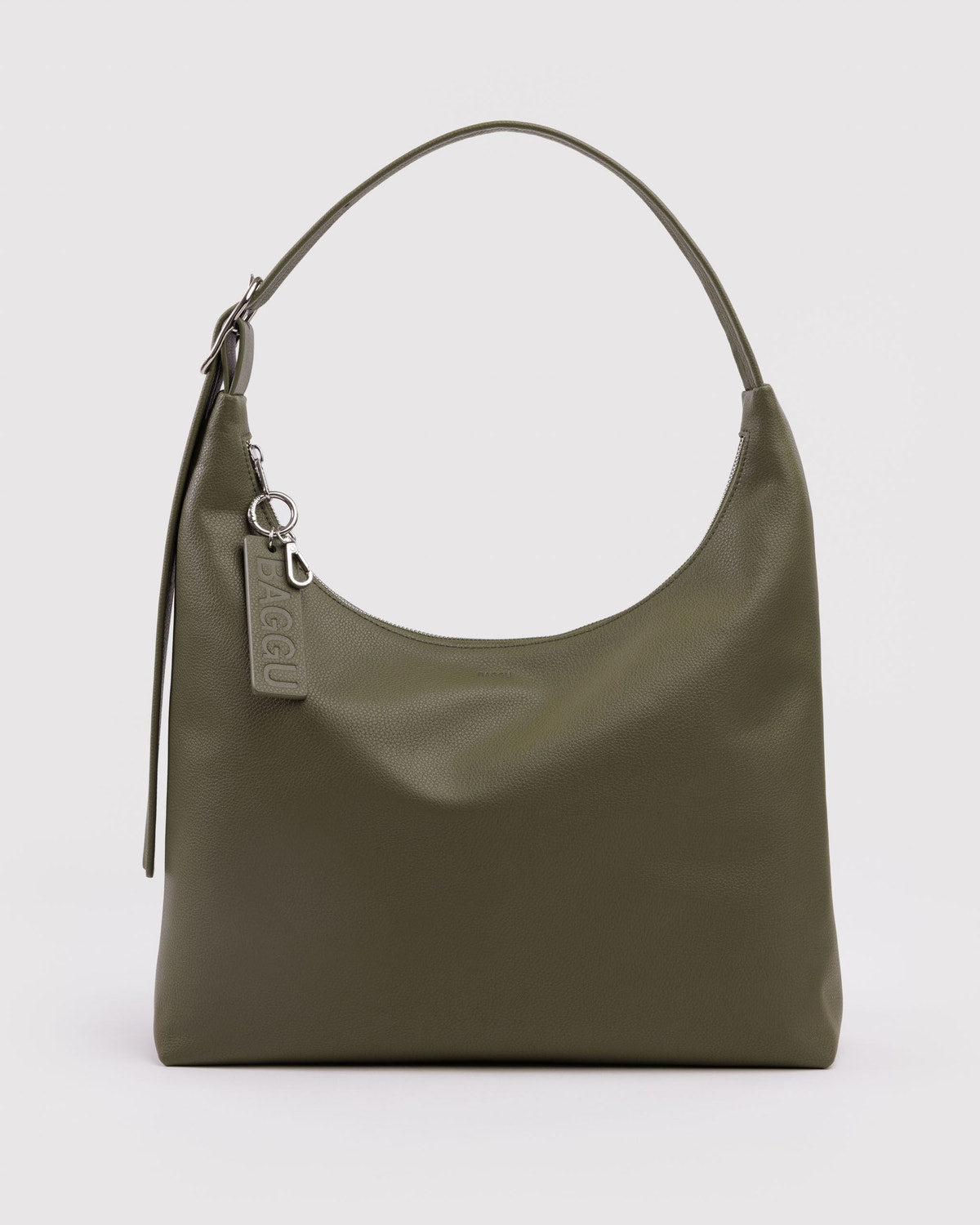 Recycled Leather Shoulder Bag Loden | Baggu Premium