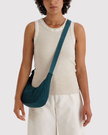 Small Nylon Crescent Bag Deep Sea | Baggu Special Offer