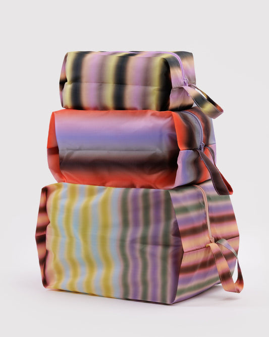 3D Zip Set Gradient Stripes | Baggu Premium