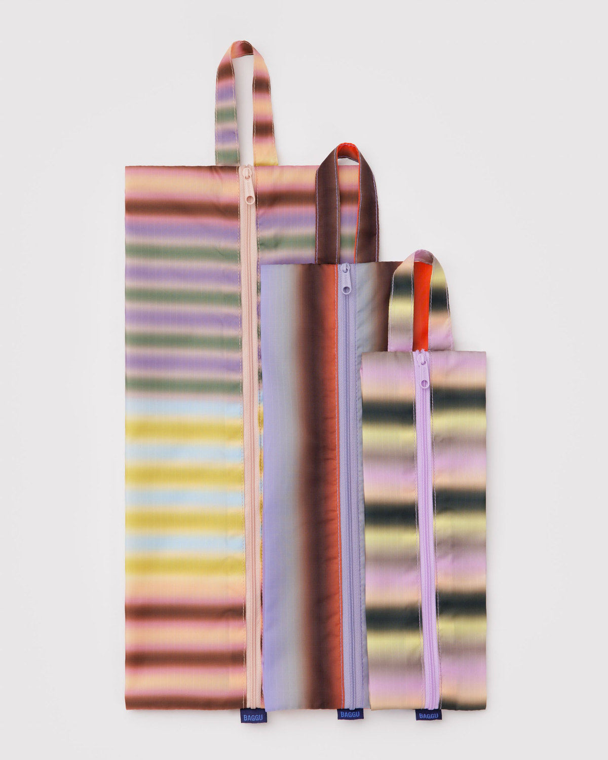 3D Zip Set Gradient Stripes | Baggu Premium