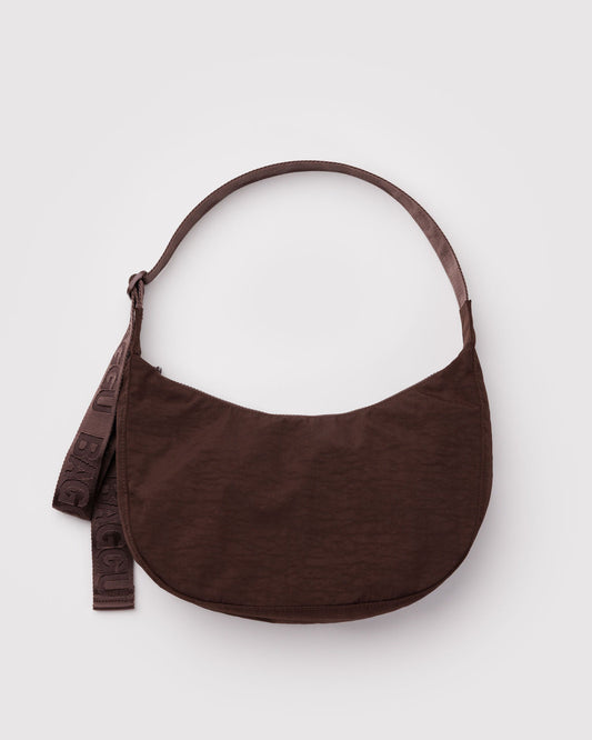 Medium Nylon Crescent Bag Coffee | Baggu Essential