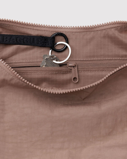 Medium Nylon Crescent Bag Toasted Almond | Baggu Featured