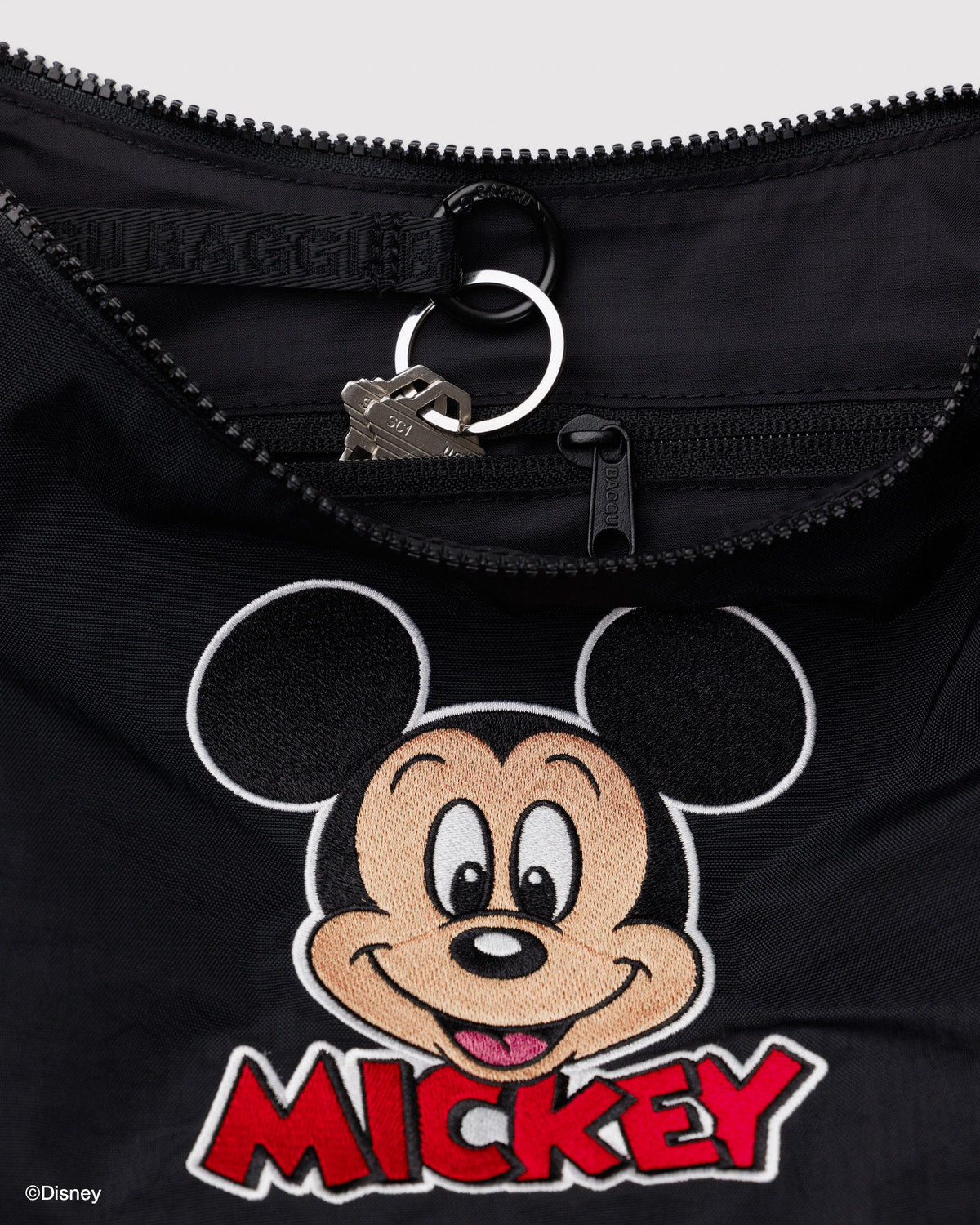 Medium Nylon Crescent Bag Embroidered Mickey Mouse Club | Baggu Top Pick