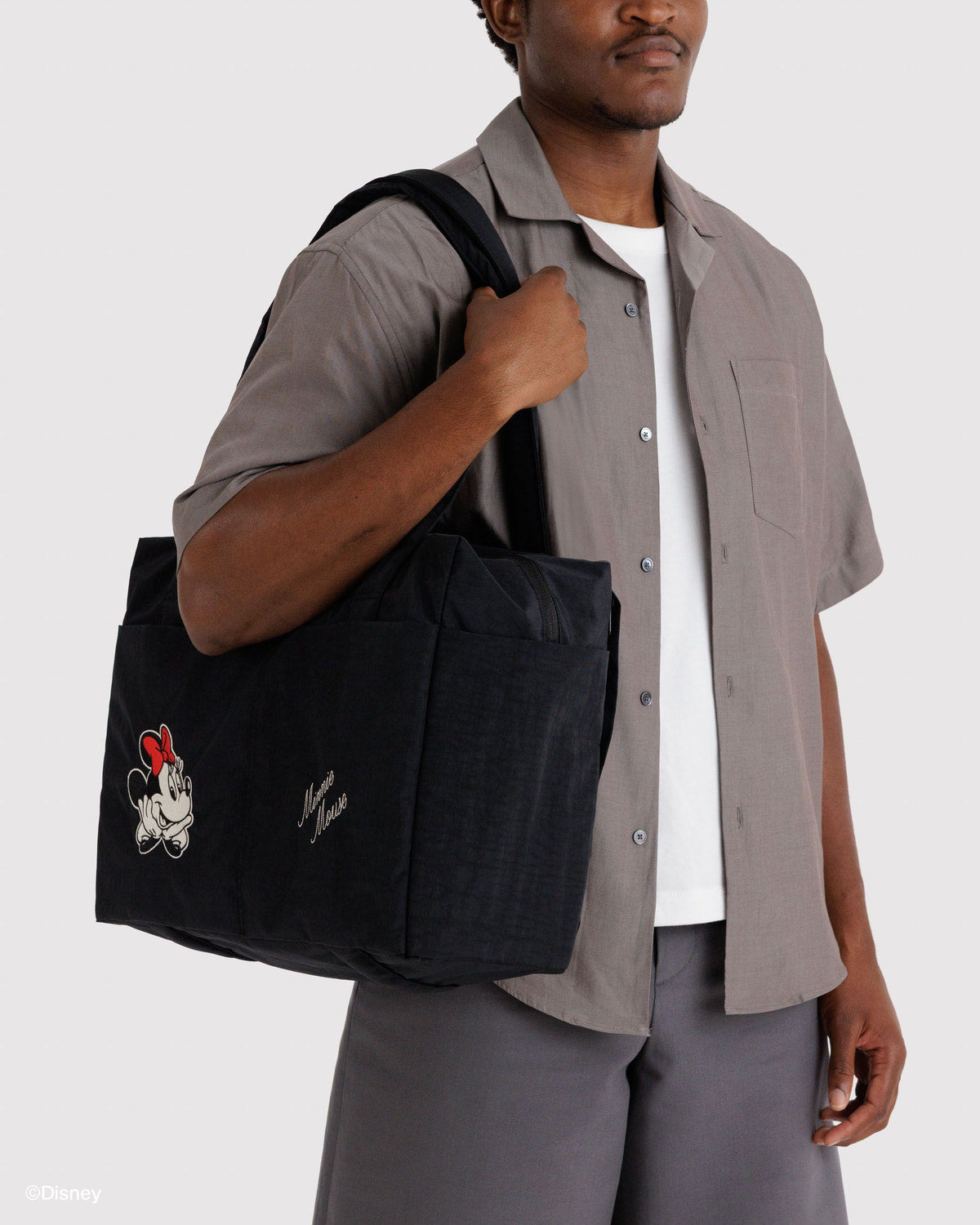 Small Cloud Carry-On Embroidered Minnie Mouse | Baggu Exclusive