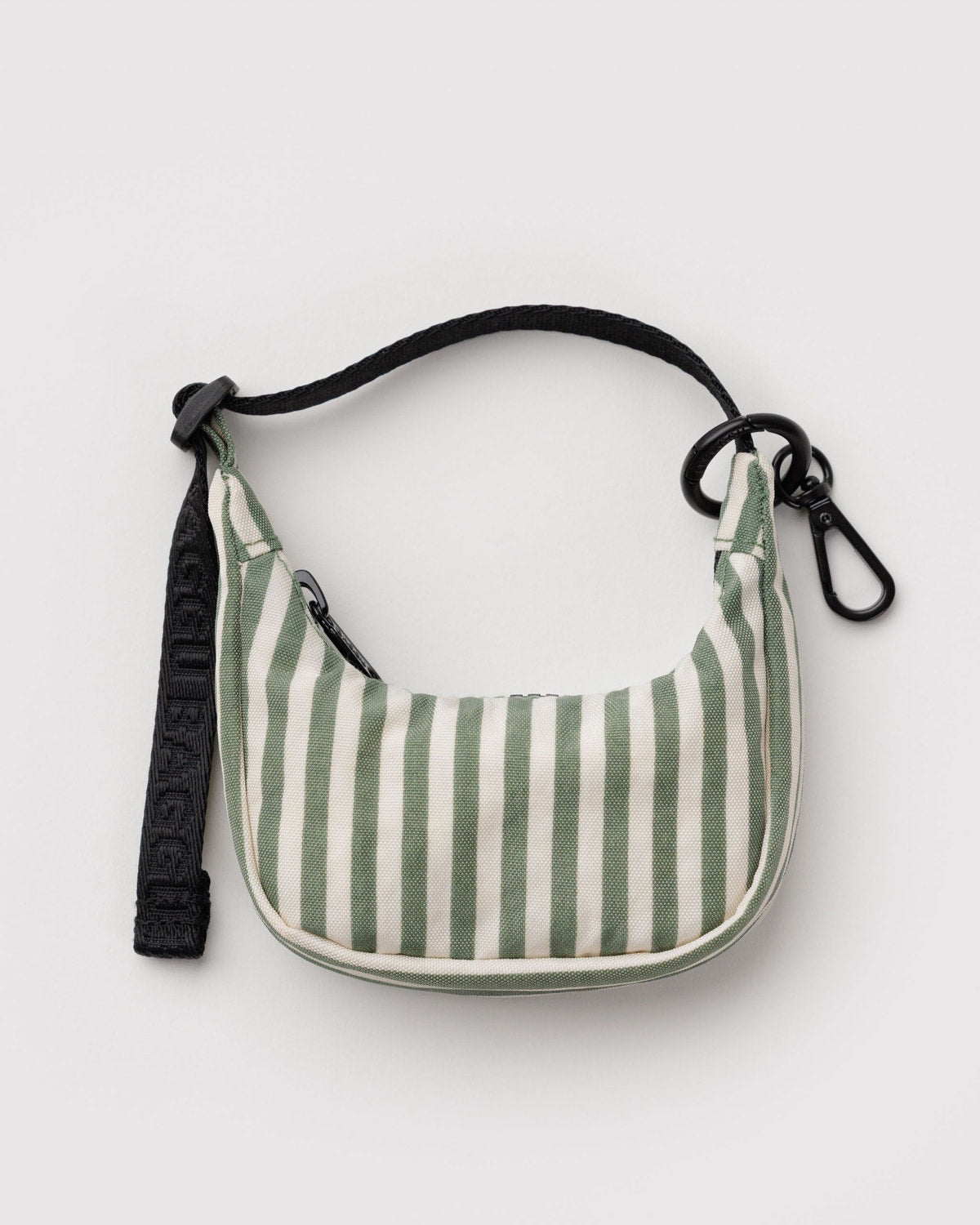 Crescent Bag Charm Sage Stripe | Baggu Exclusive
