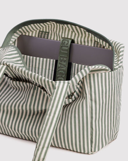 Everyday Cloud Bag Sage Stripe | Baggu Quality