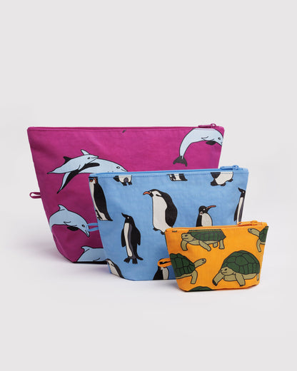 Go Pouch Set Vacation Animals | Baggu Premium