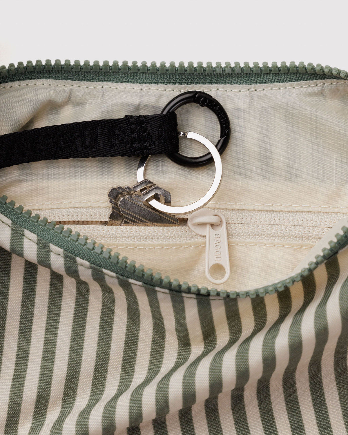 Small Nylon Crescent Bag Sage Stripe | Baggu Best Price