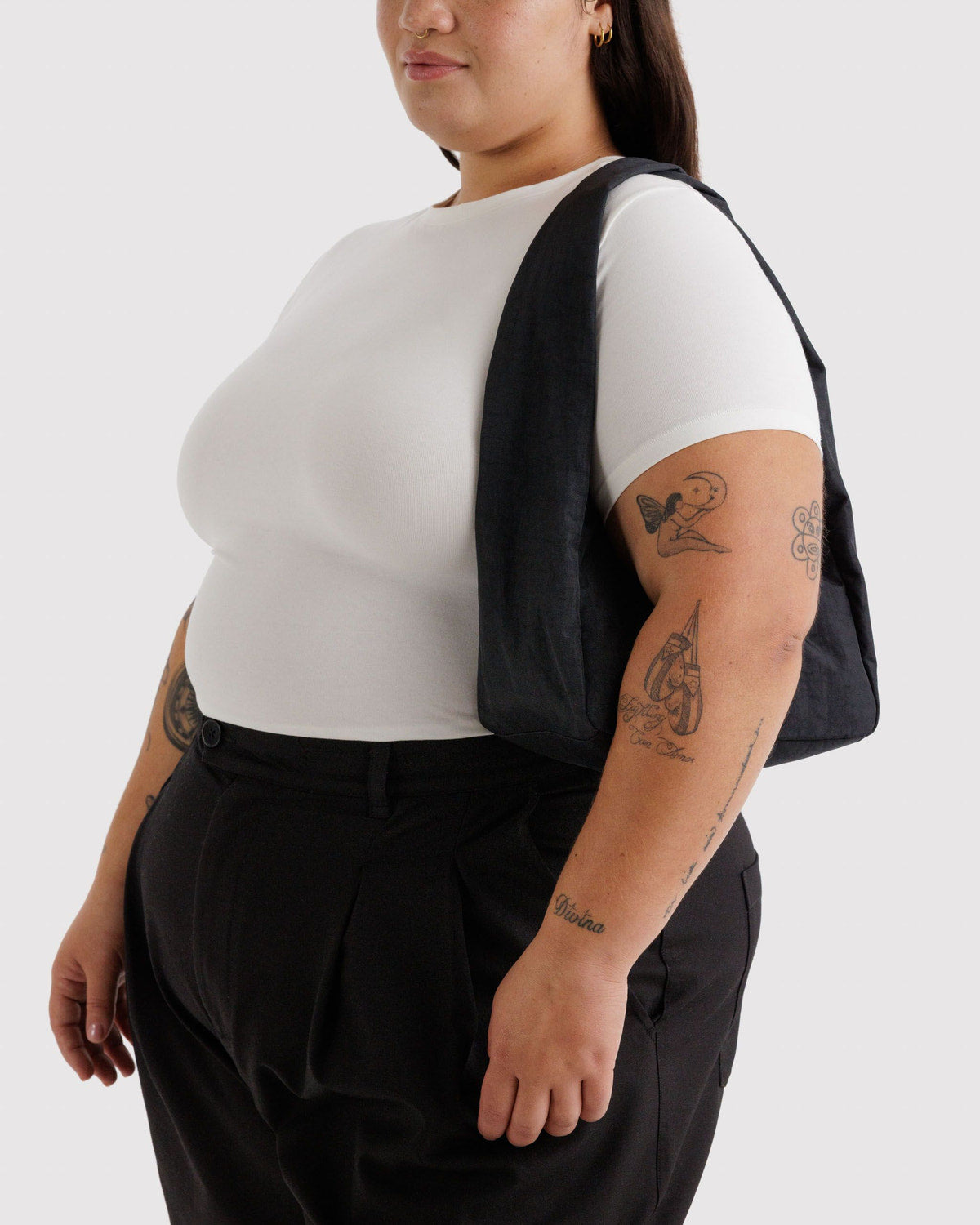 Small Nylon Meringue Bag Black | Baggu Classic