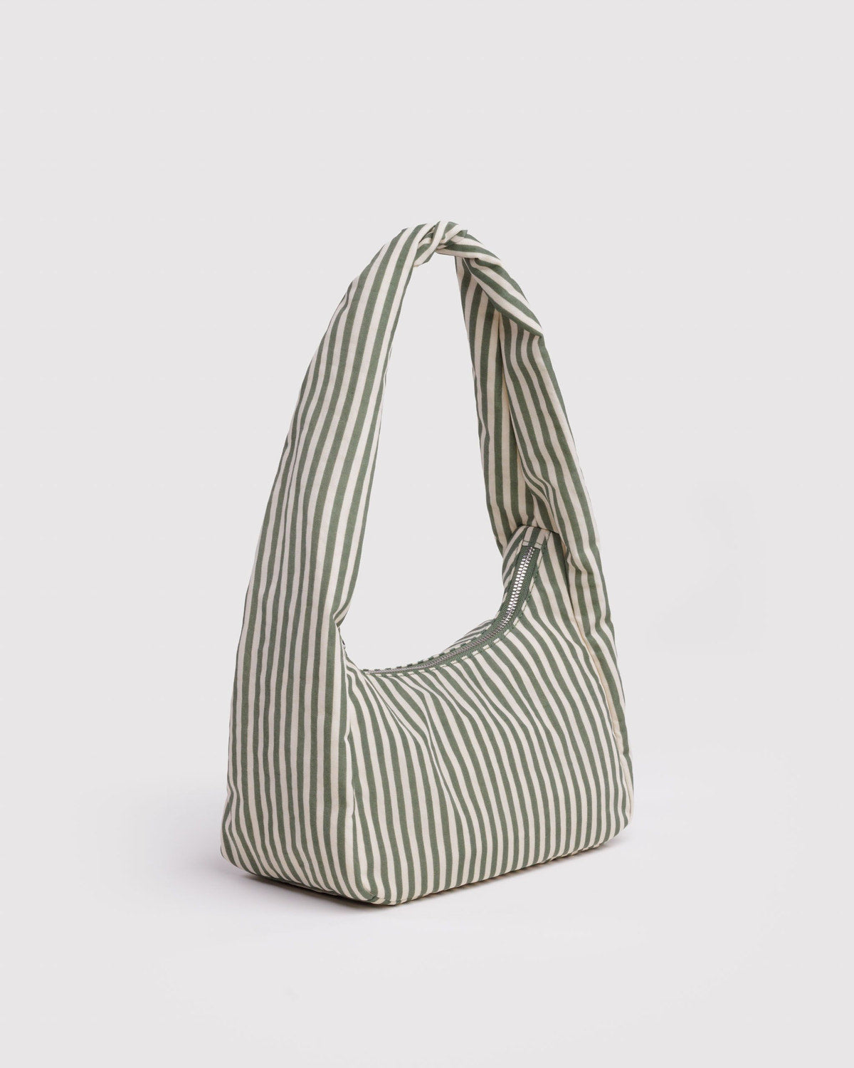Small Nylon Meringue Bag Sage Stripe | Baggu Premium