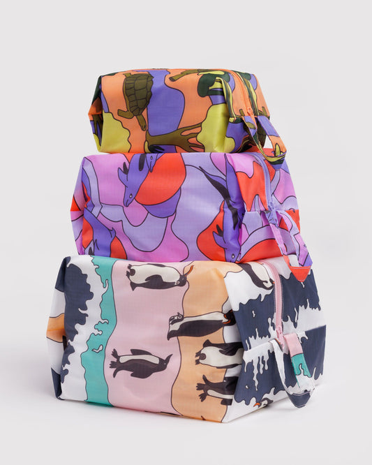 3D Zip Set Vacation Animals | Baggu Great Value