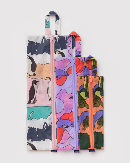 3D Zip Set Vacation Animals | Baggu Great Value