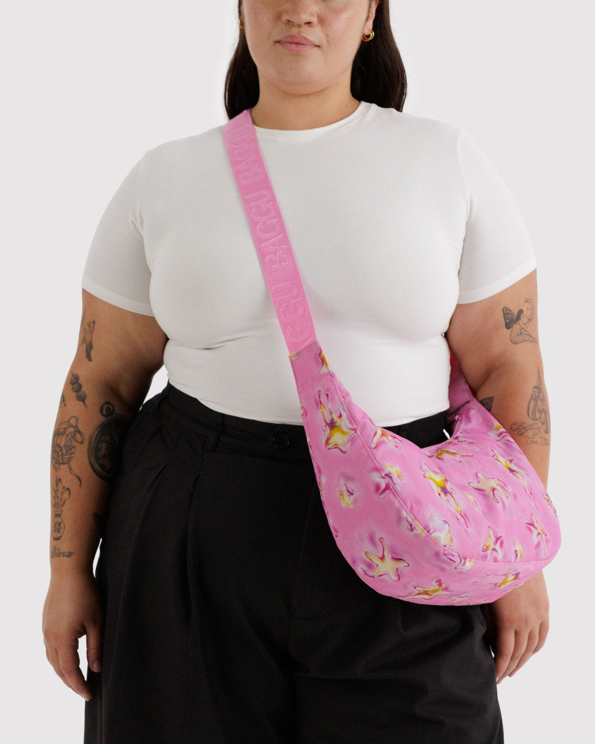 Medium Nylon Crescent Bag Dancing Star | Baggu Signature