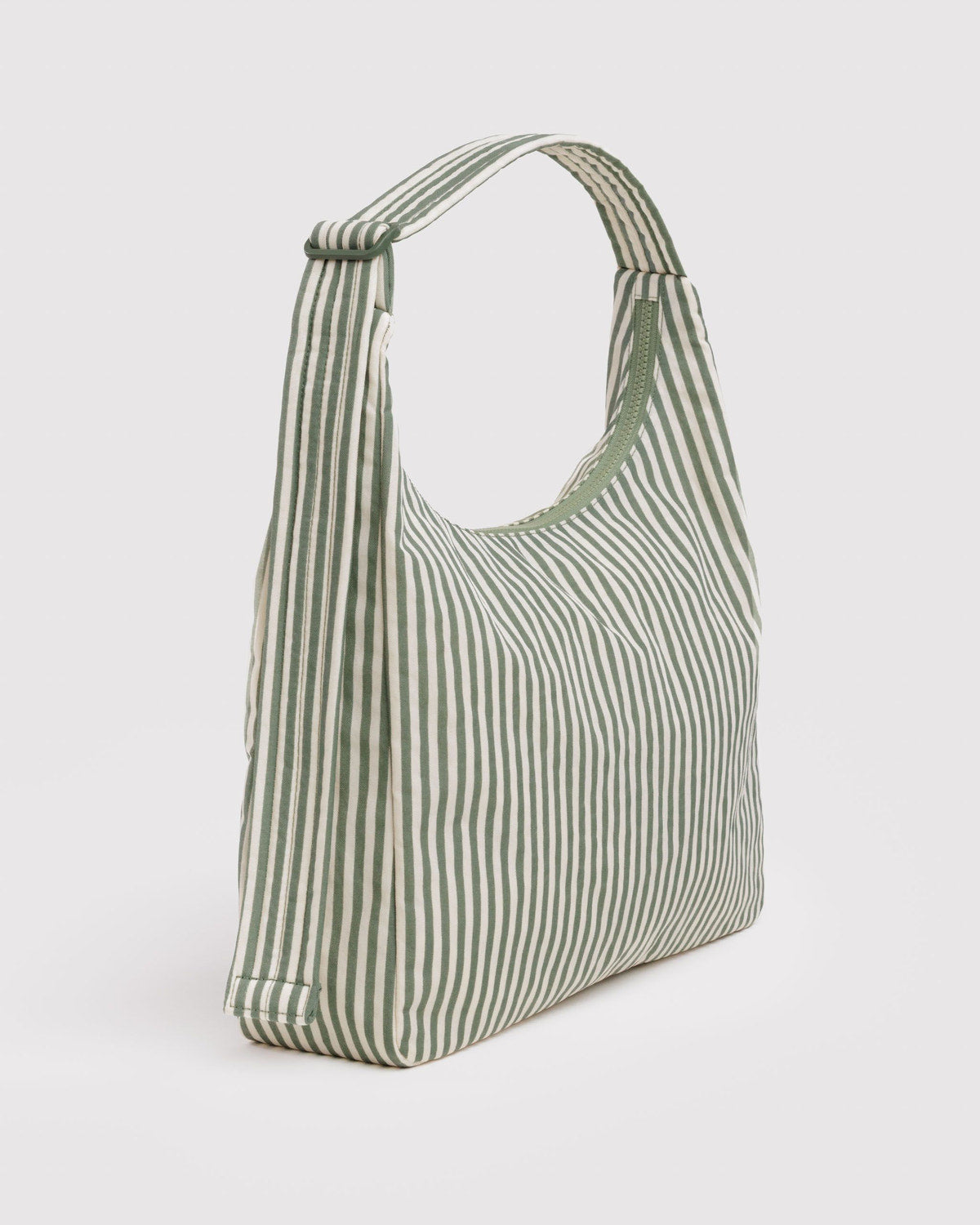 Nylon Shoulder Bag Sage Stripe | Baggu Essential