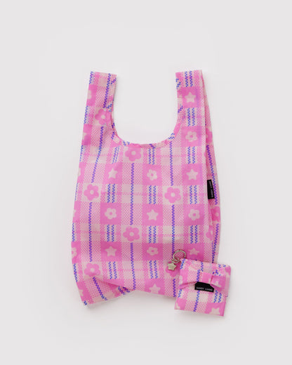Baby Bow Baggu Market Plaid Pink | Baggu Featured