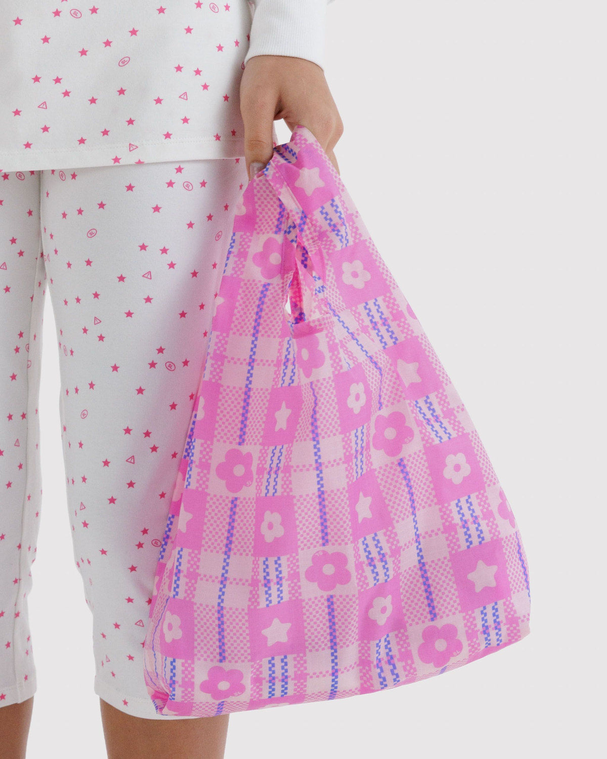 Baby Bow Baggu Market Plaid Pink | Baggu Featured