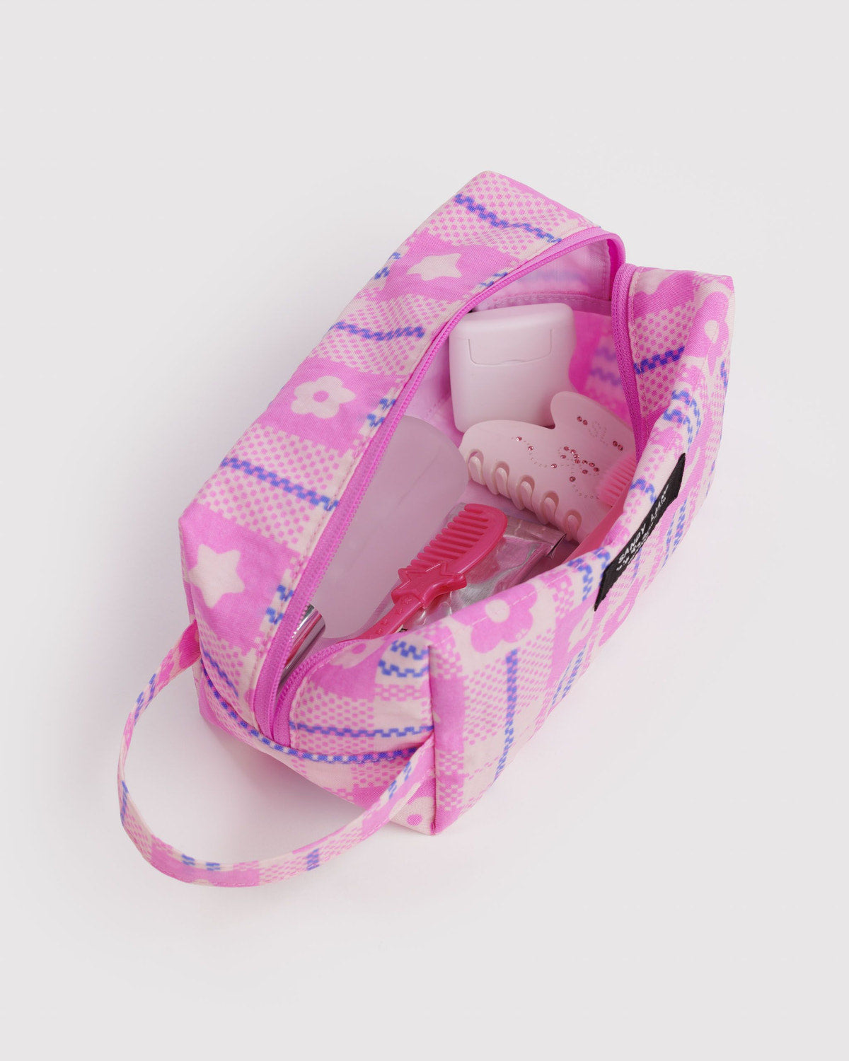 Dopp Kit Market Plaid Pink | Baggu Featured